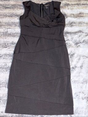 NWOT WHBM Slimming Black Sleeveless Sheath Dress - Elegant Office & Evening Wear